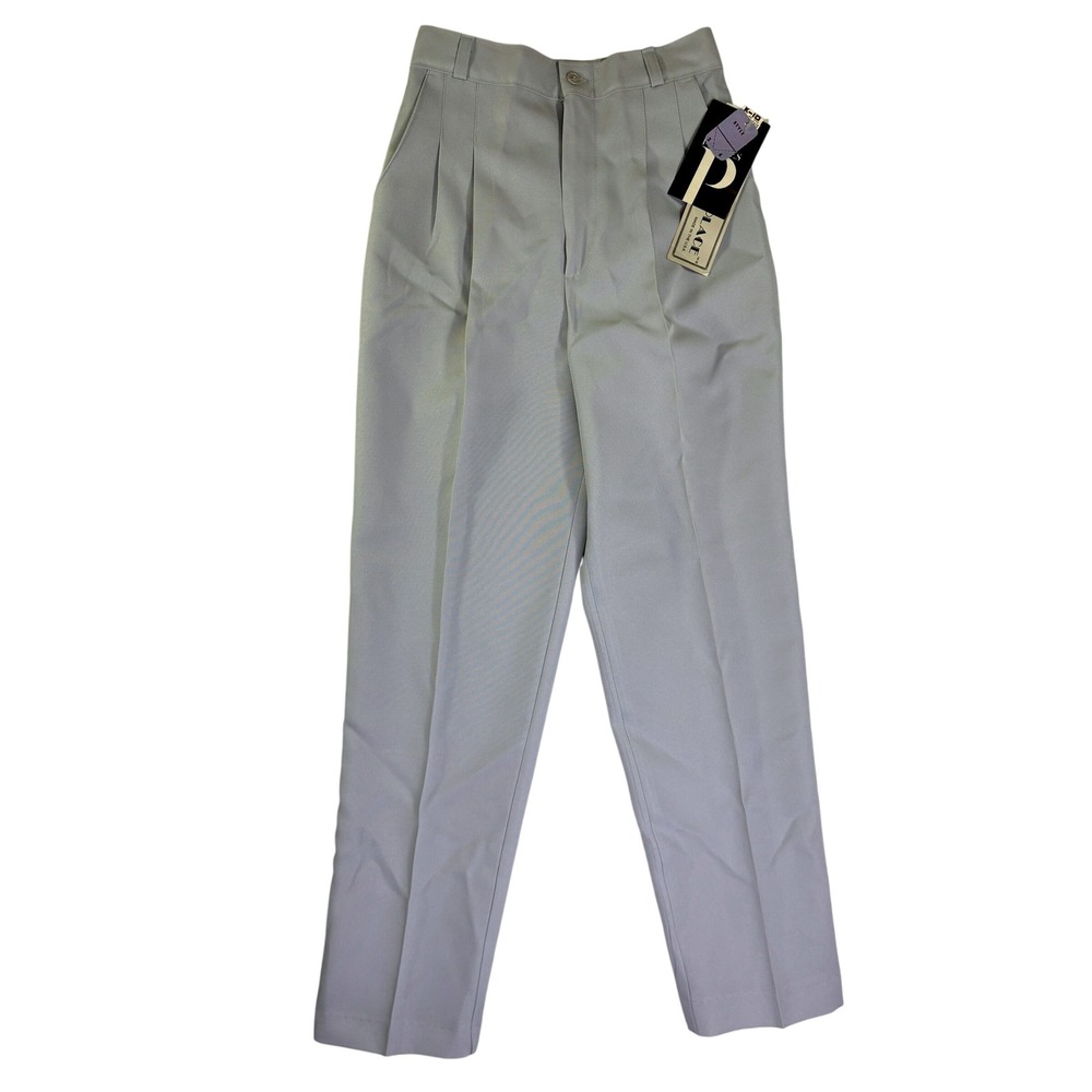 Vintage Patchin Place Grey Pleated High Waist Trousers Made in USA NWT Size 3/4